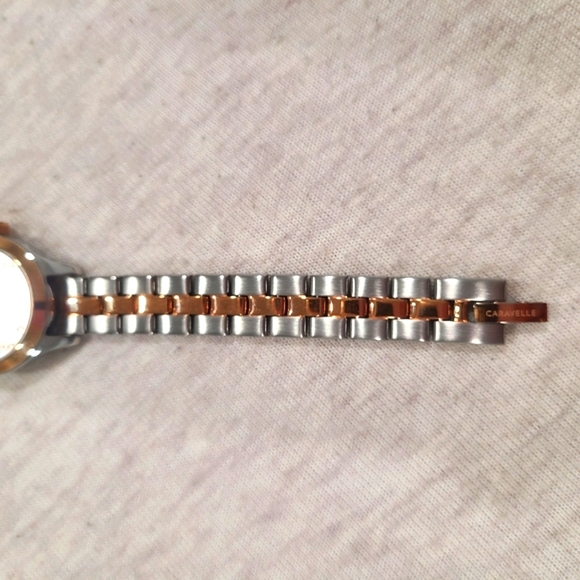 NWT Caravelle Women's Two Tone Quartz Watch Designed By Bulova - Picture 10 of 14